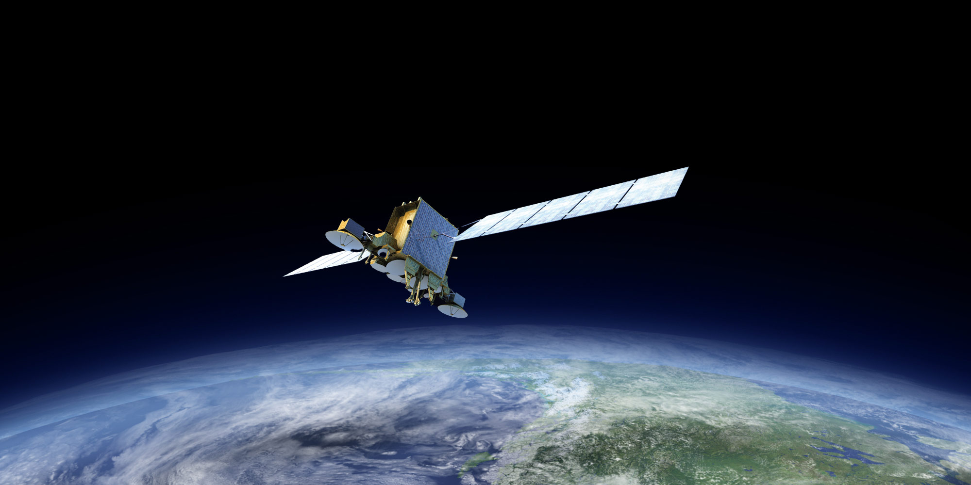 satellite in space above earth