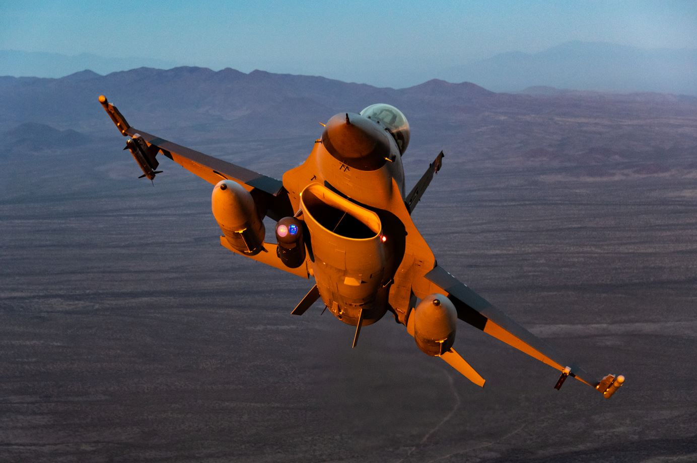 military jet in sky