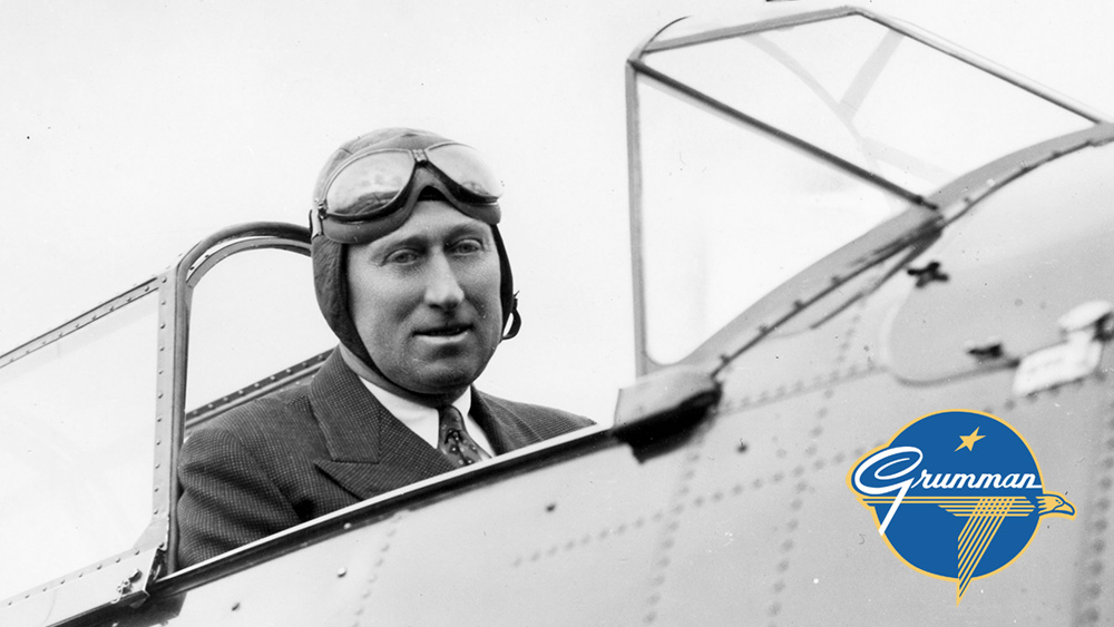 man in old aircraft