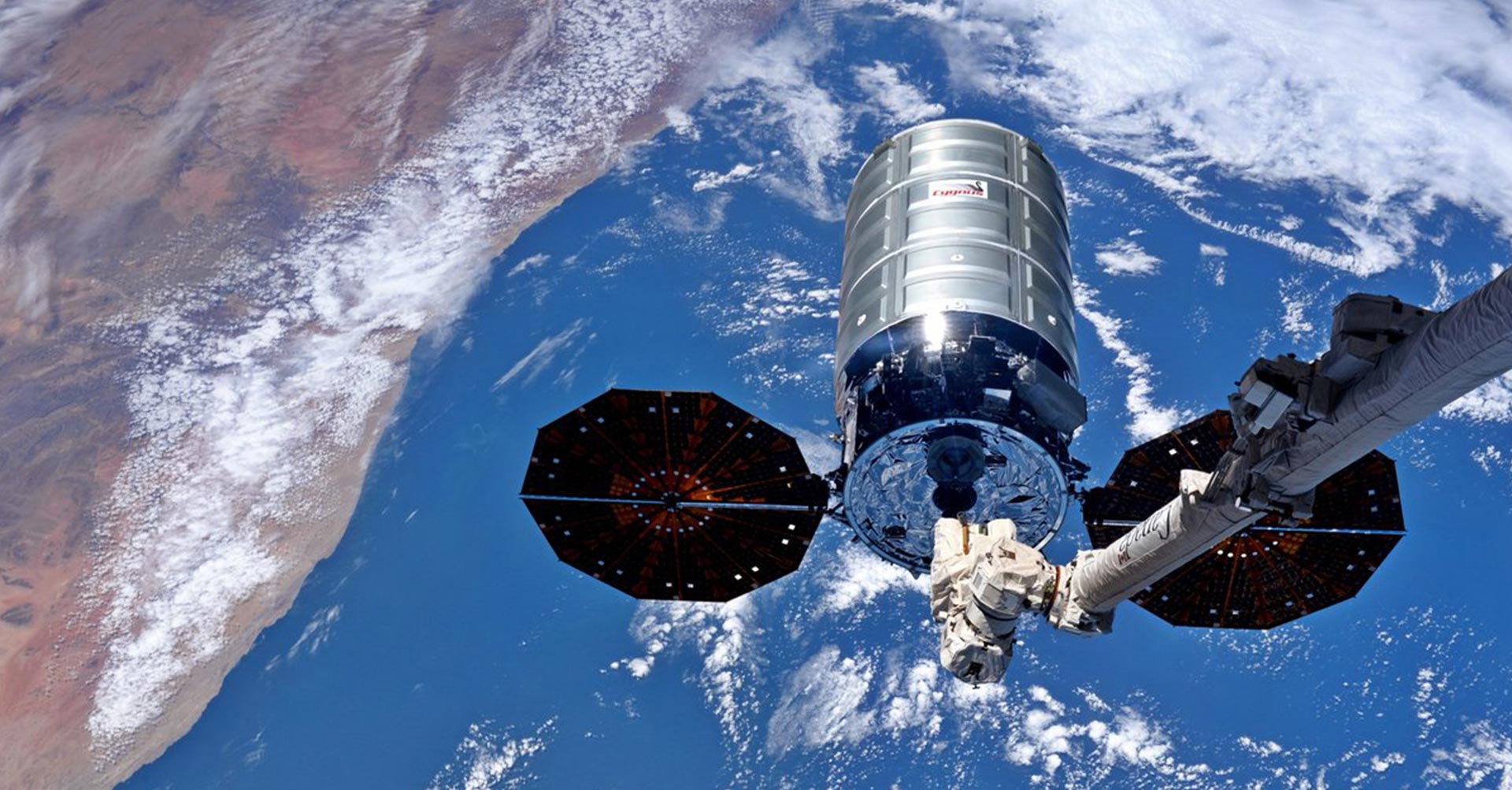 Cygnus in orbit with the International Space Station (ISS) Cygnus
