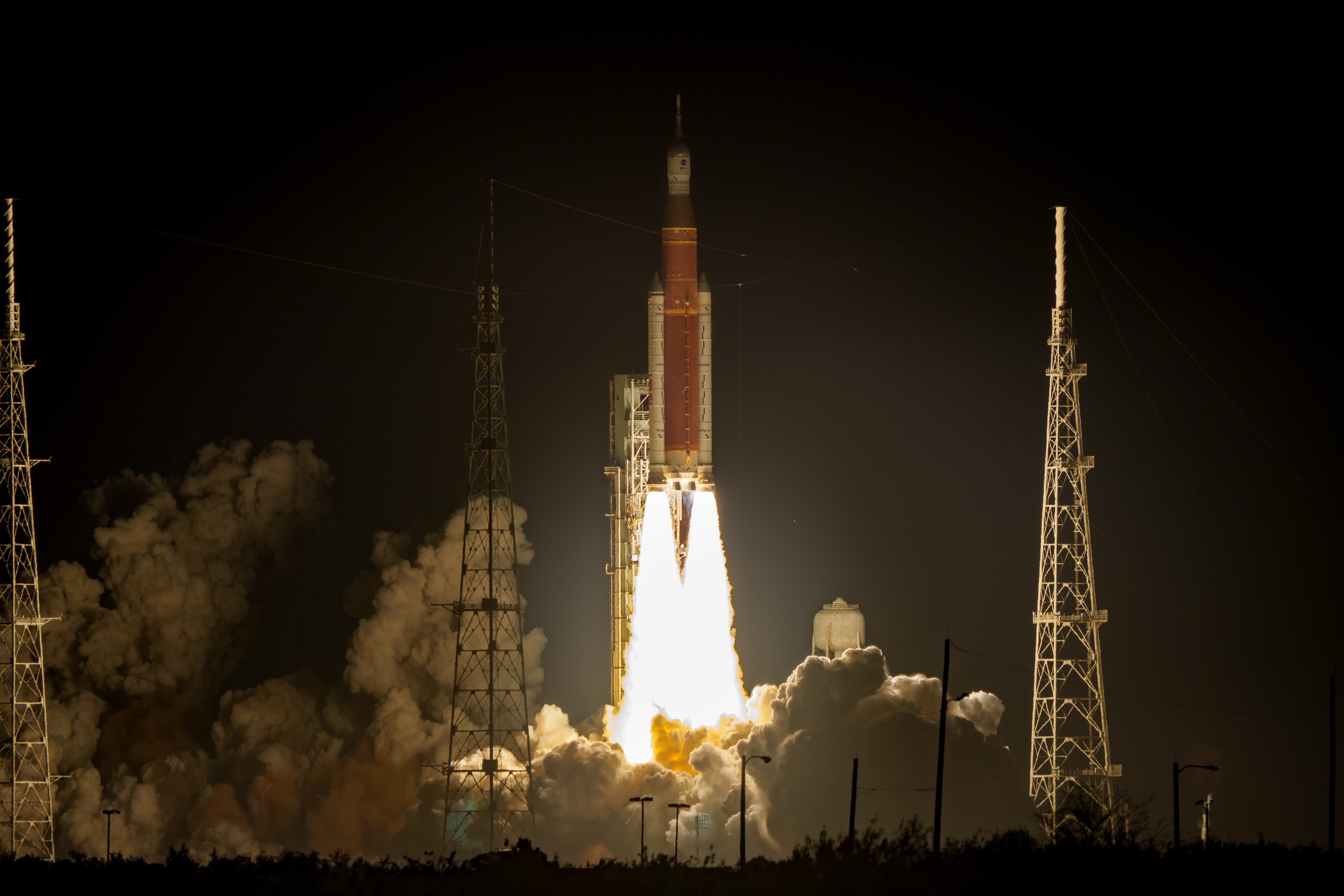The five-segment boosters lift the SLS rocket from Pad 39B Northrop Grumman Boosts Successful Artemis I Launch with World’s Largest and Most Powerful Rocket Boosters