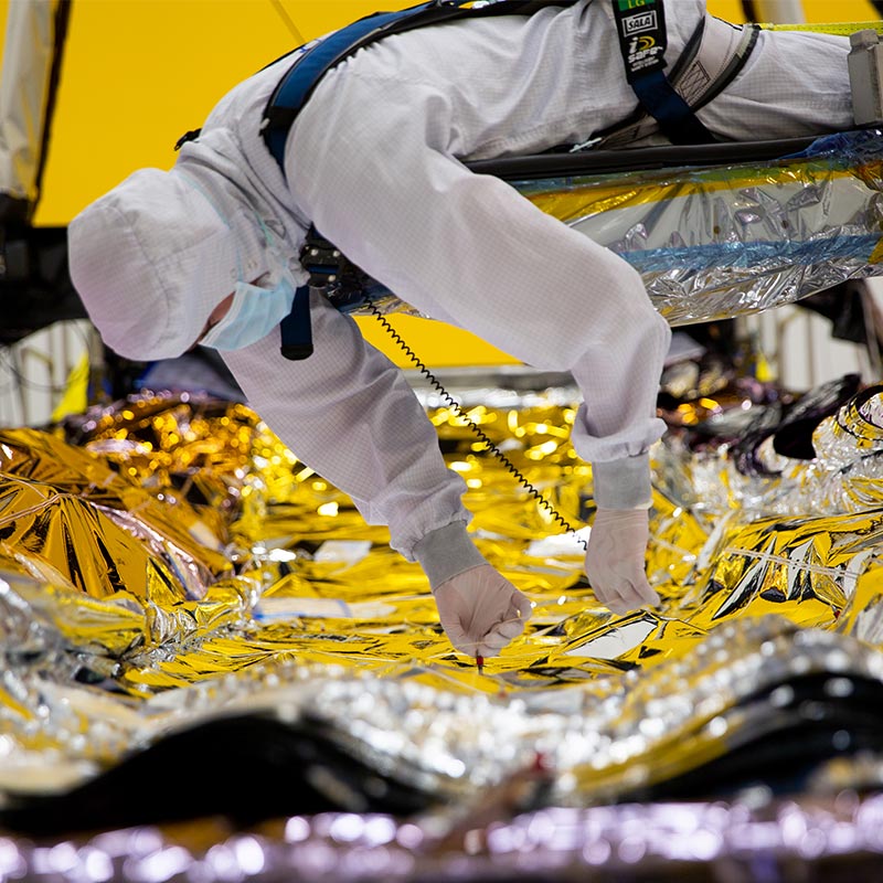 Engineering Marvel: The JWST Mega Sunshield Takes its Shape (James Webb Space Telescope) Engineering Marvel - The James Webb Space Telescope Mega Sunshield Takes Its Shape